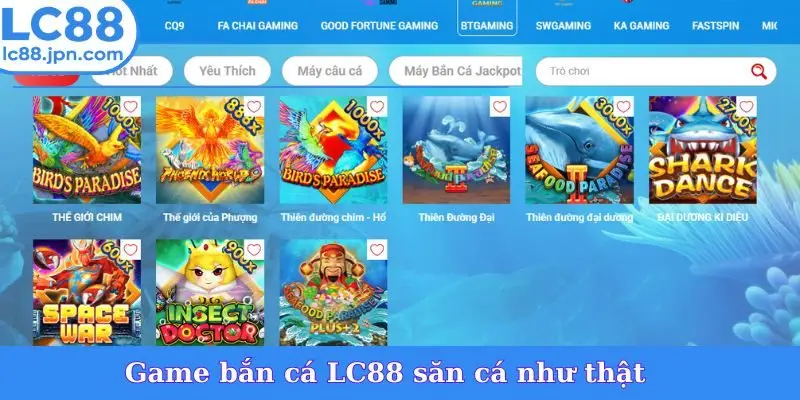 Game bắn cá LC88 săn cá như thật